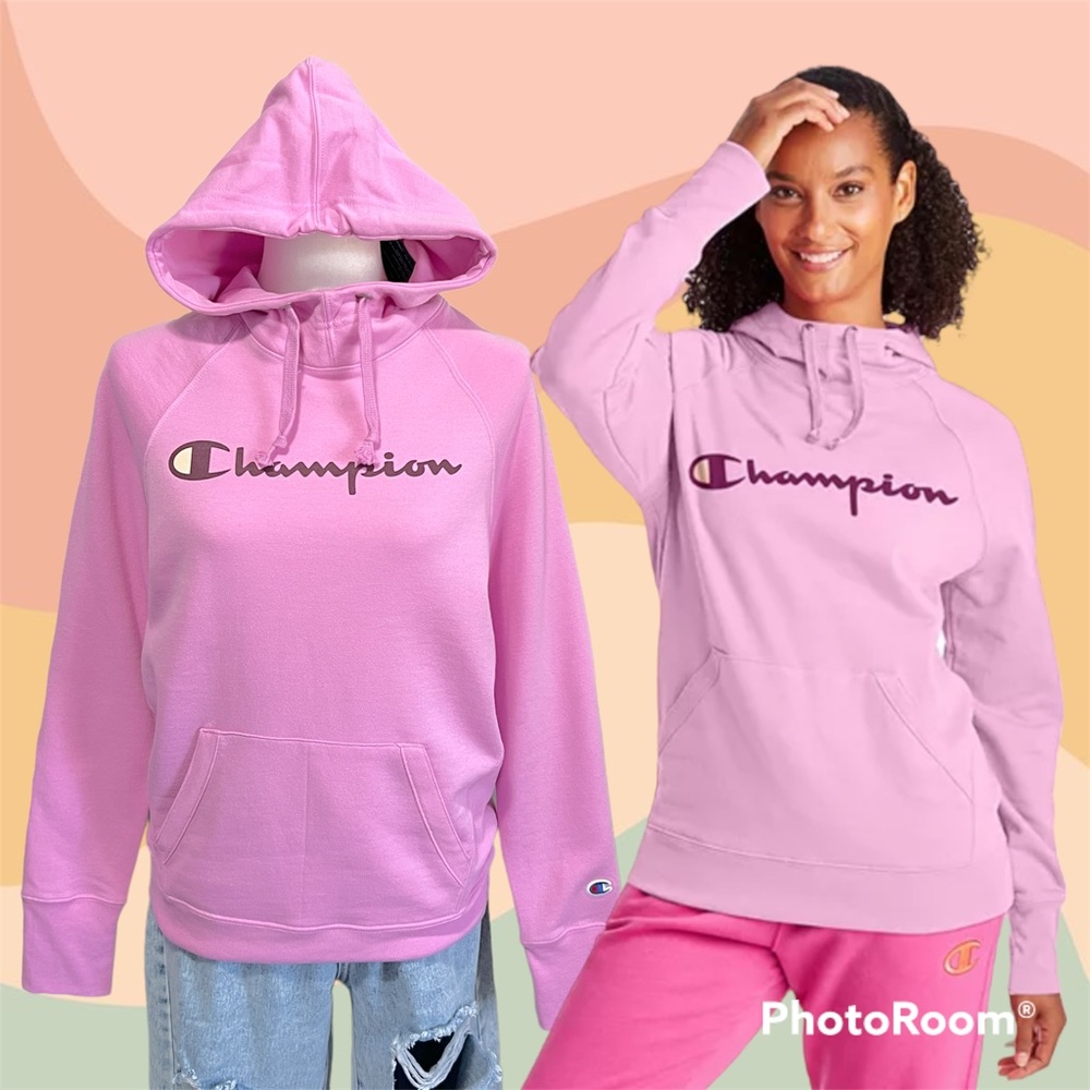 NWT Women's Champion Powerblend Fleece Graphic Hoodie